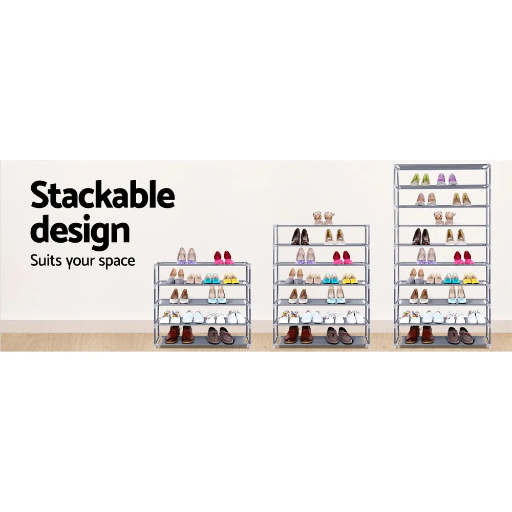 10-Tier Stackable Shoe Rack, Holds 50 Pairs, Artiss