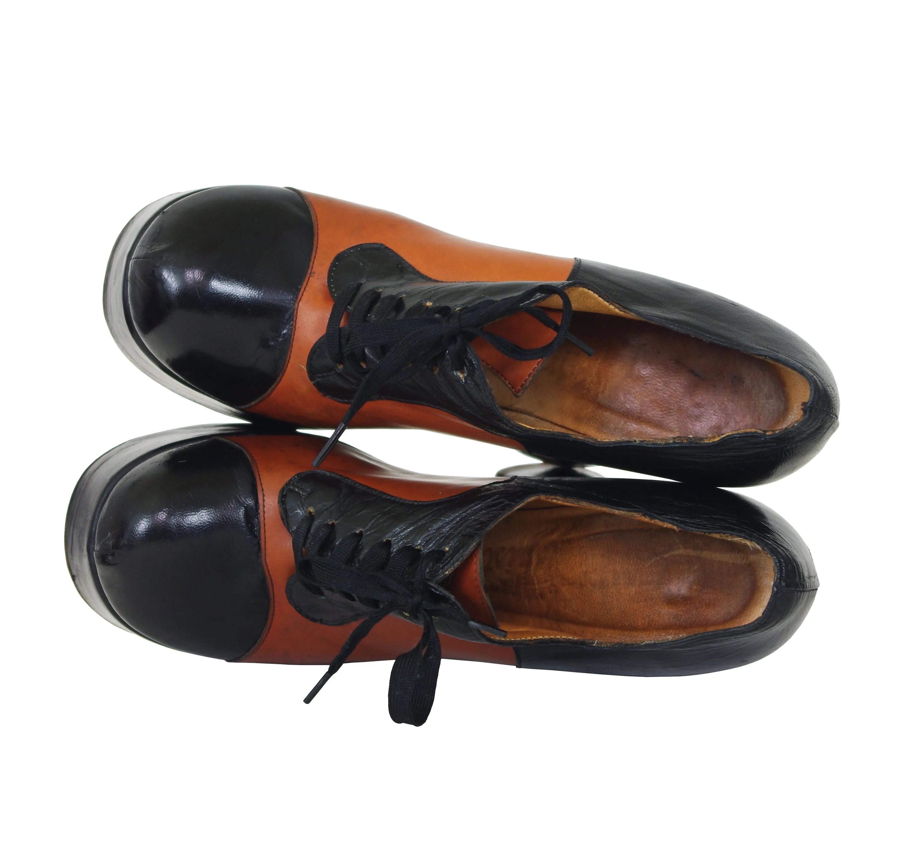 1970s Black & Brown Monster Platform Shoes