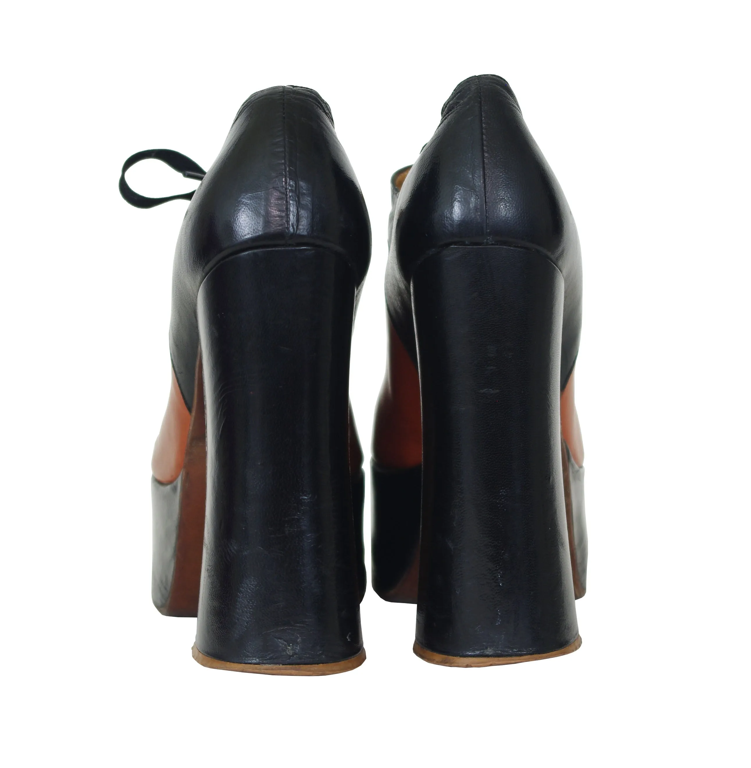 1970s Black & Brown Monster Platform Shoes