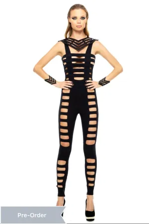 5D x Stellar Dust Cage Maxi Jumpsuit - cotton