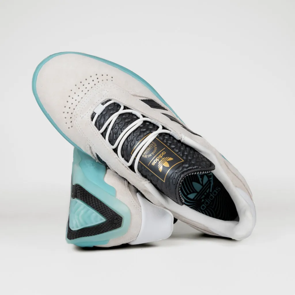 Adidas Skateboarding - Puig Shoes - Crystal White / Core Black / Light Aqua