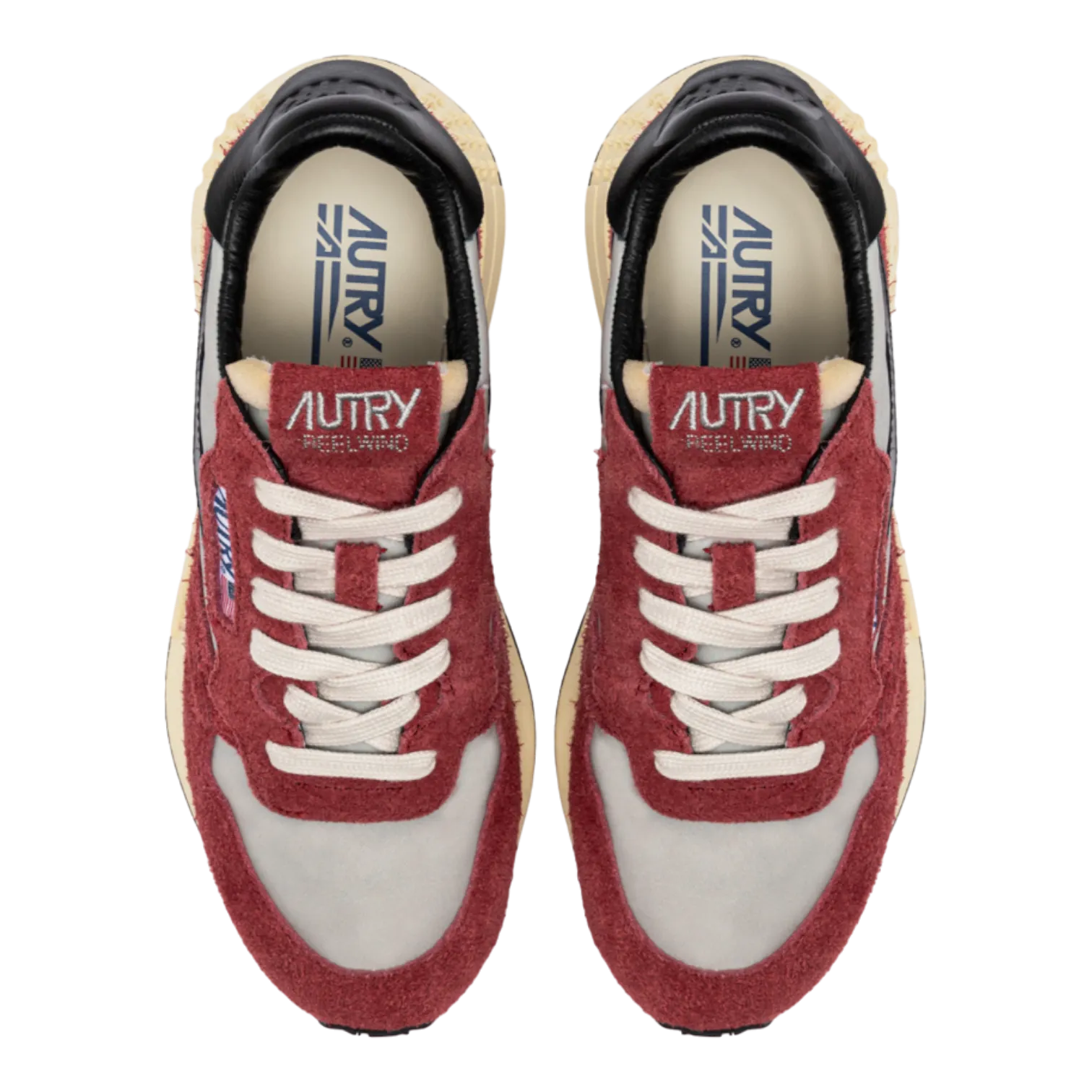 Autry Reelwind Low Red & Black Nylon and Suede for Women WWLW-HN07