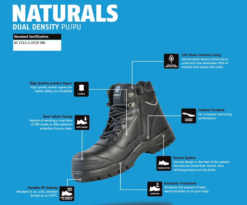 Bata - Safety Boots - Saturn Naturals Black (Size 9)