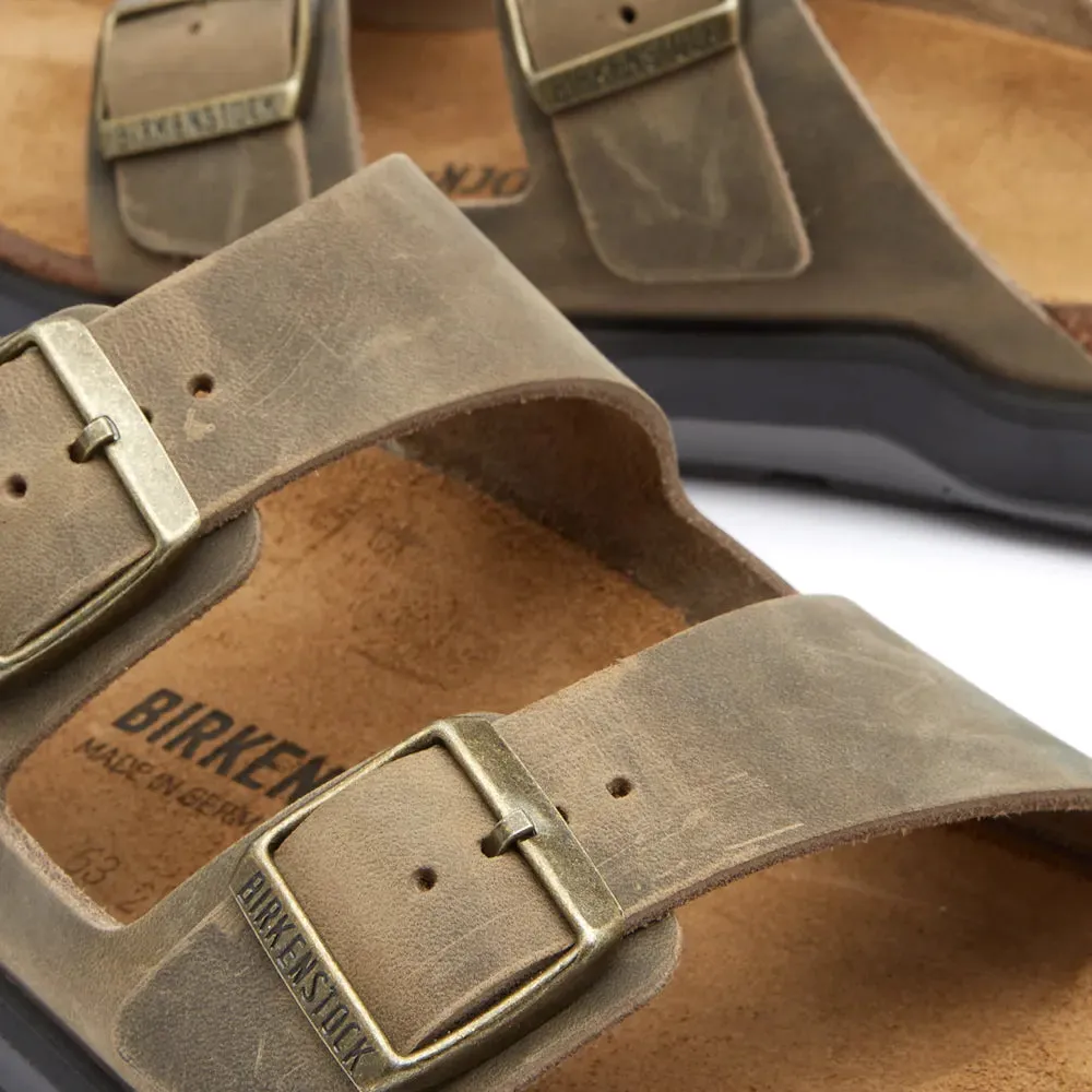 Birkenstock Arizona Cross Town Faded Khaki Waxy/Oiled Leather Regular