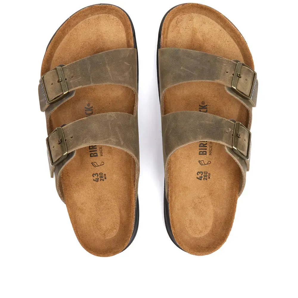 Birkenstock Arizona Cross Town Faded Khaki Waxy/Oiled Leather Regular