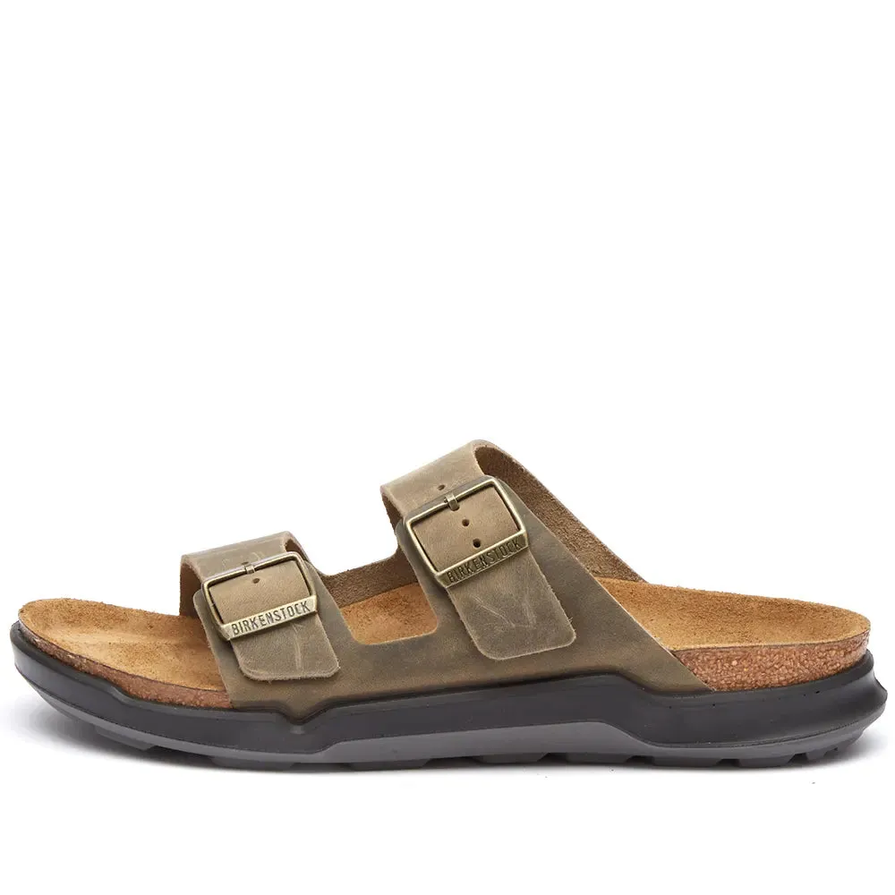 Birkenstock Arizona Cross Town Faded Khaki Waxy/Oiled Leather Regular