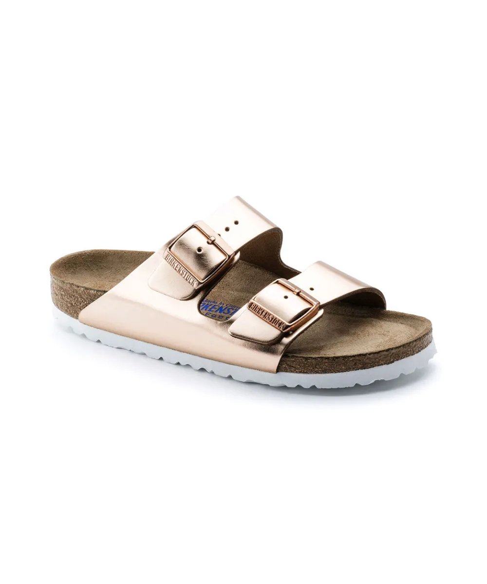 BIRKENSTOCK ARIZONA SOFT BEDDING NARROW FIT IN COPPER