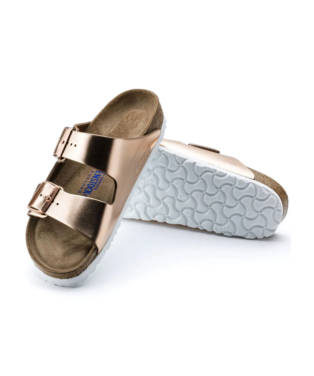BIRKENSTOCK ARIZONA SOFT BEDDING NARROW FIT IN COPPER
