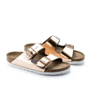 BIRKENSTOCK ARIZONA SOFT BEDDING NARROW FIT IN COPPER