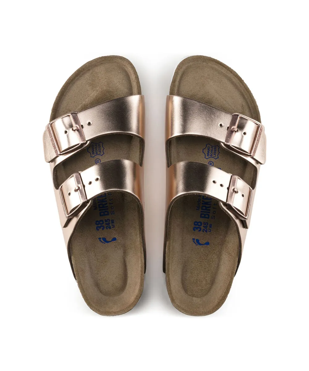 BIRKENSTOCK ARIZONA SOFT BEDDING NARROW FIT IN COPPER