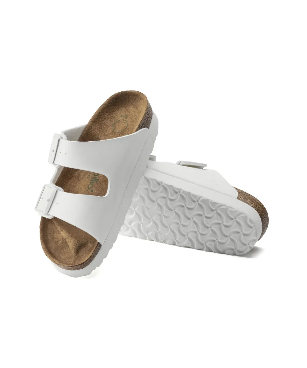 BIRKENSTOCK ARIZONA VEGAN NARROW FIT IN WHITE