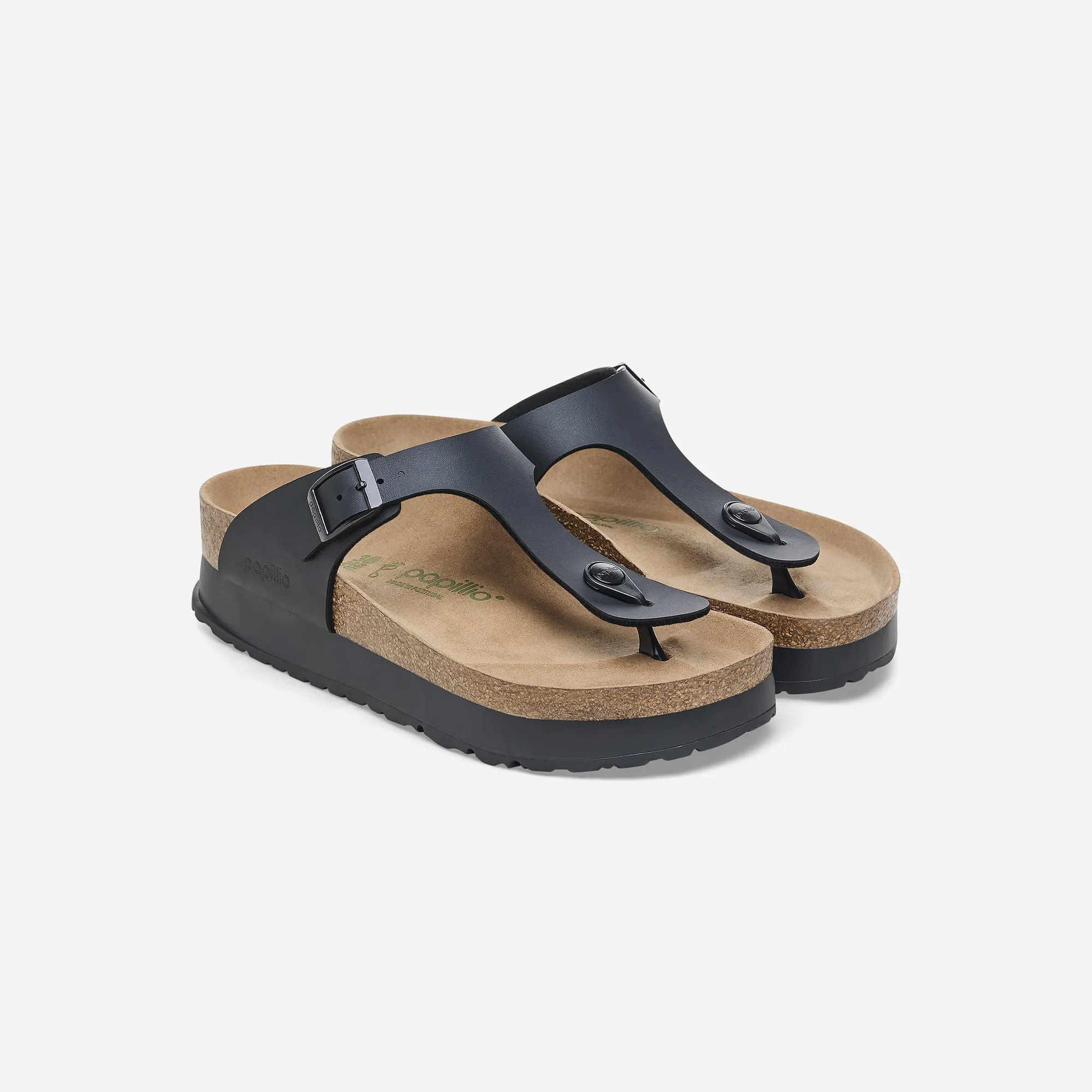 Birkenstock Gizeh Platform Flex BF Black VEG WMNS