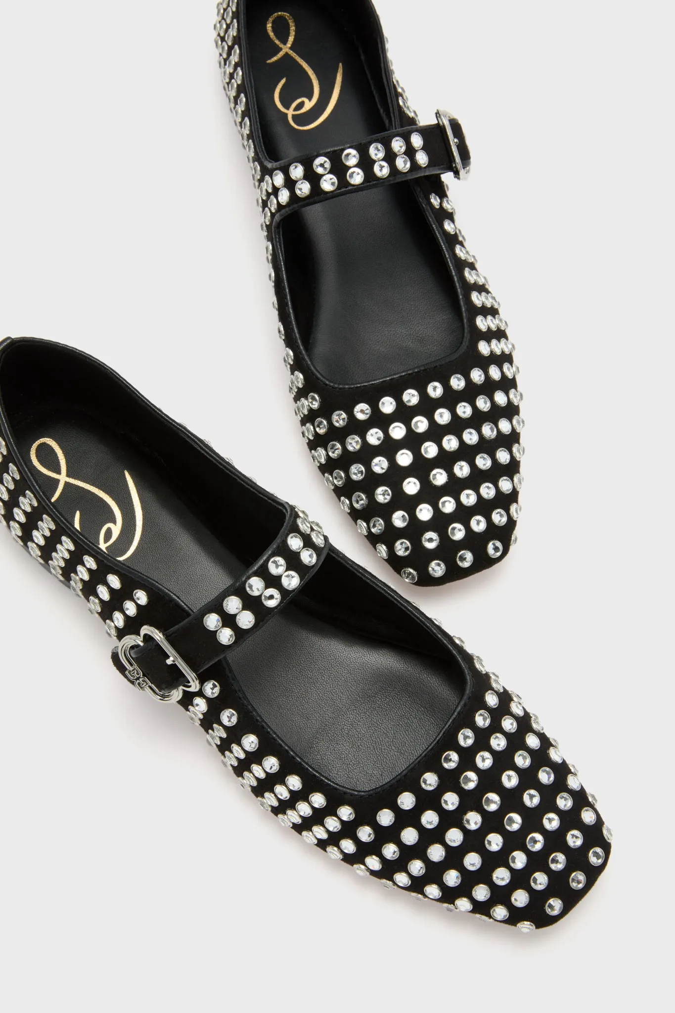 Black Michaela Gem Flats