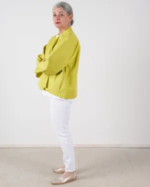 buttonless jacket - anise