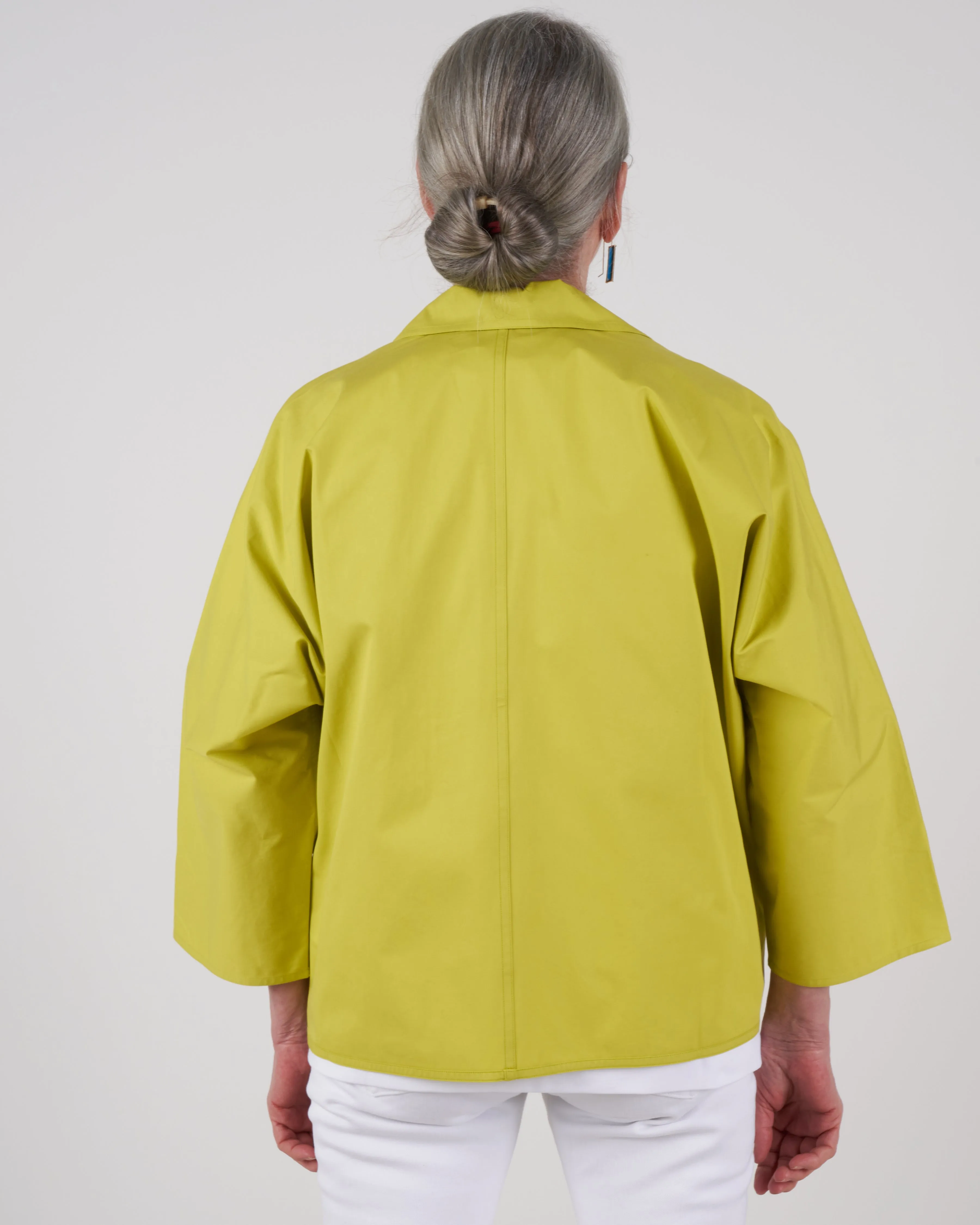 buttonless jacket - anise
