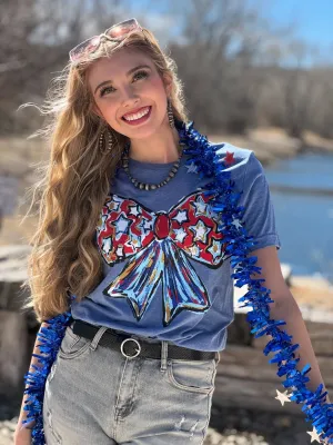 Callie Ann Patriotic Bow Tee