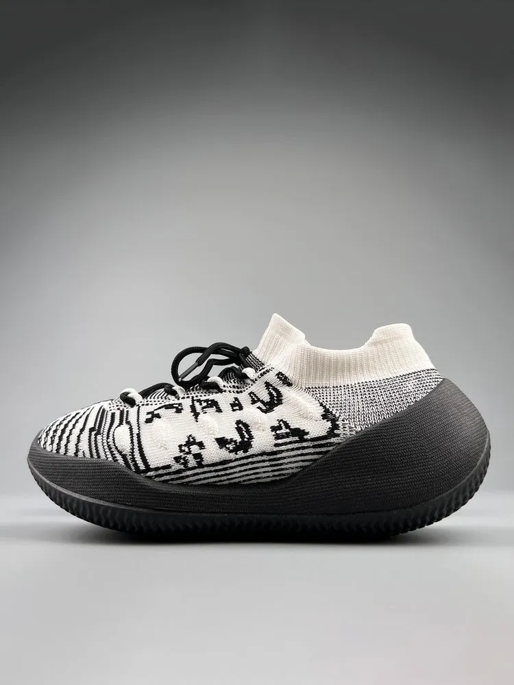 Contrast Color Sock Breathable Thick Sole Casual Shoes