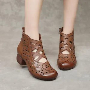Cool Cowhide Breathable Ethnic Shoes