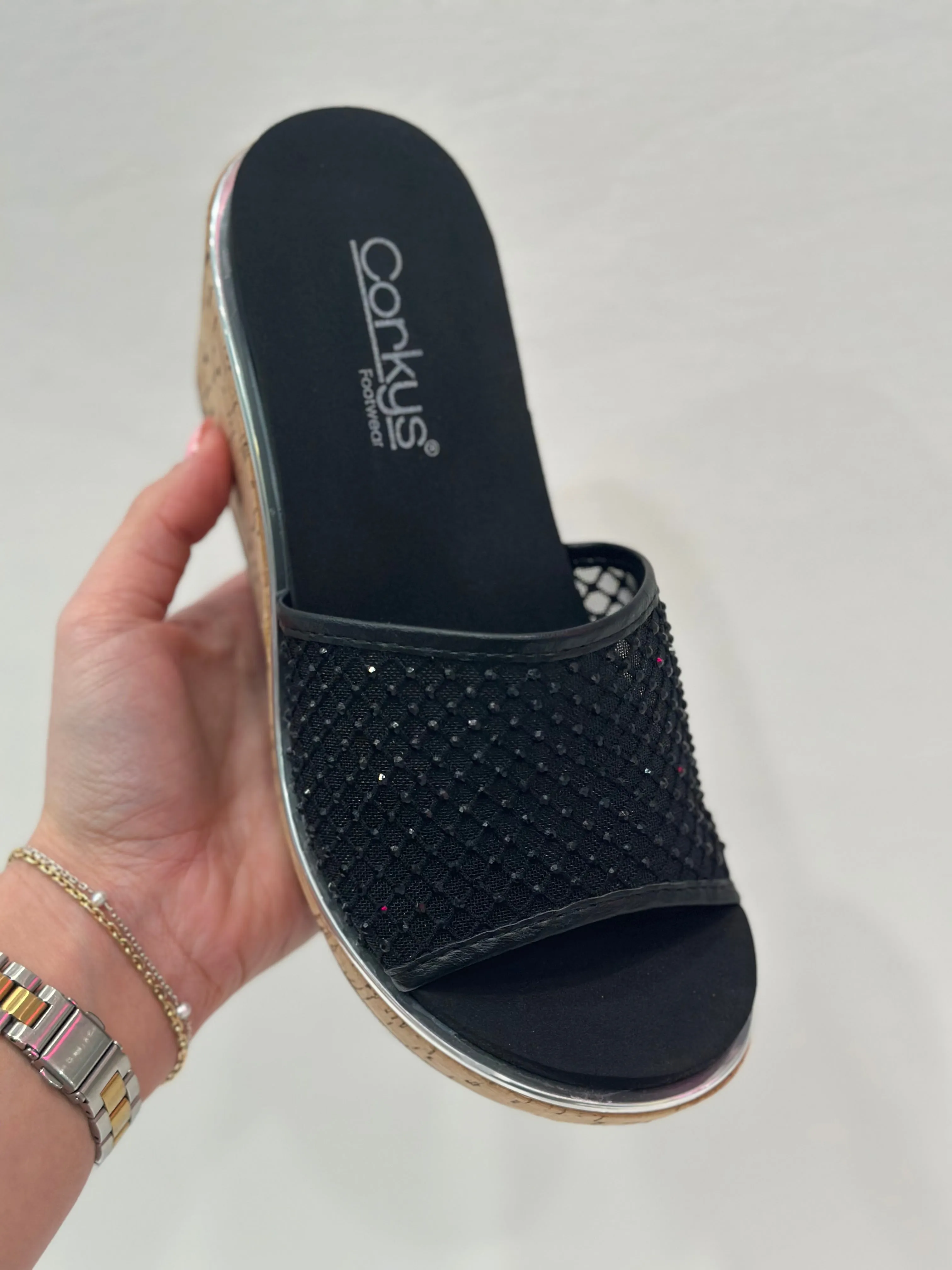 Corky's Let's Mesh Around Sandals - Black