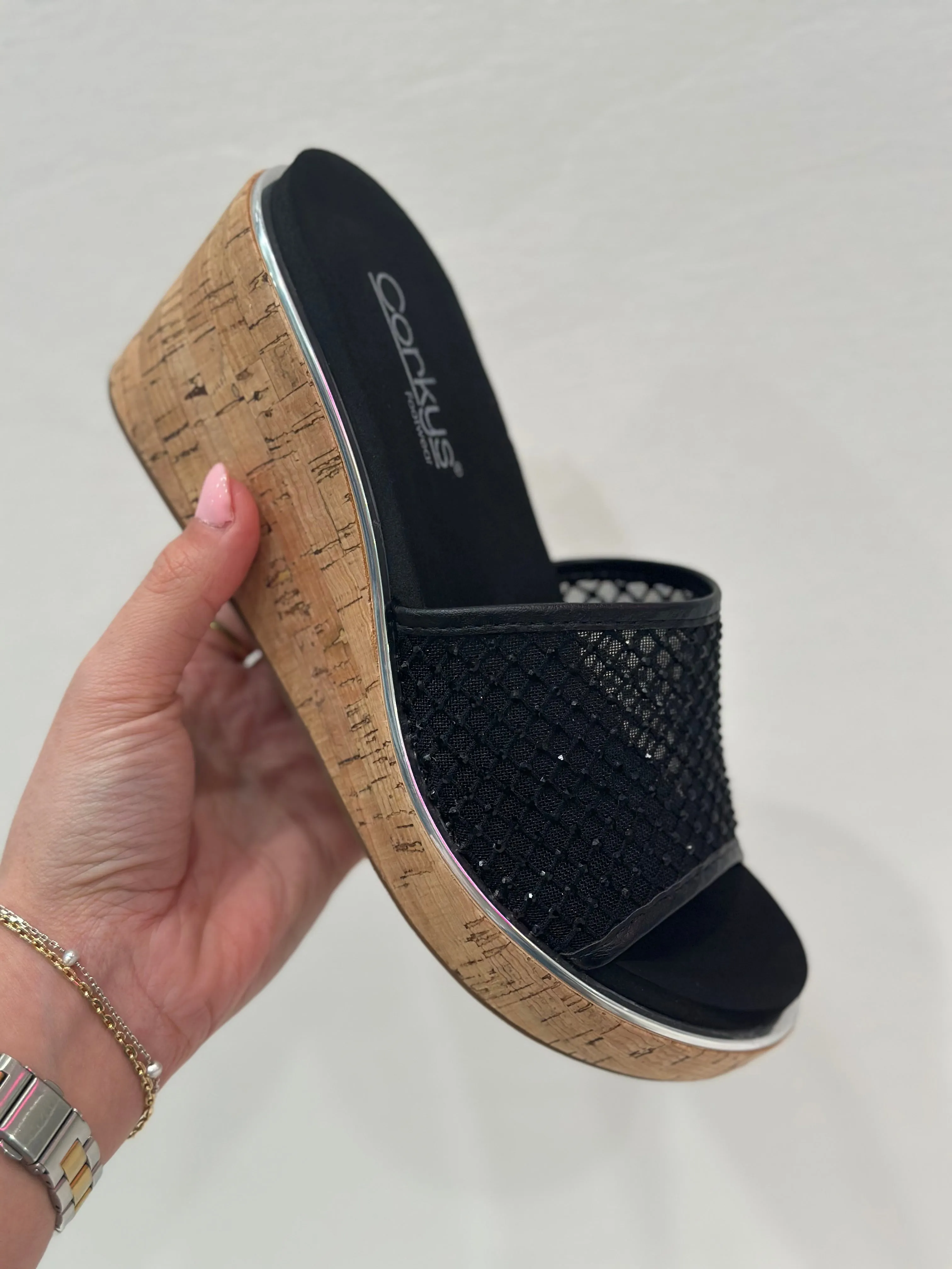 Corky's Let's Mesh Around Sandals - Black