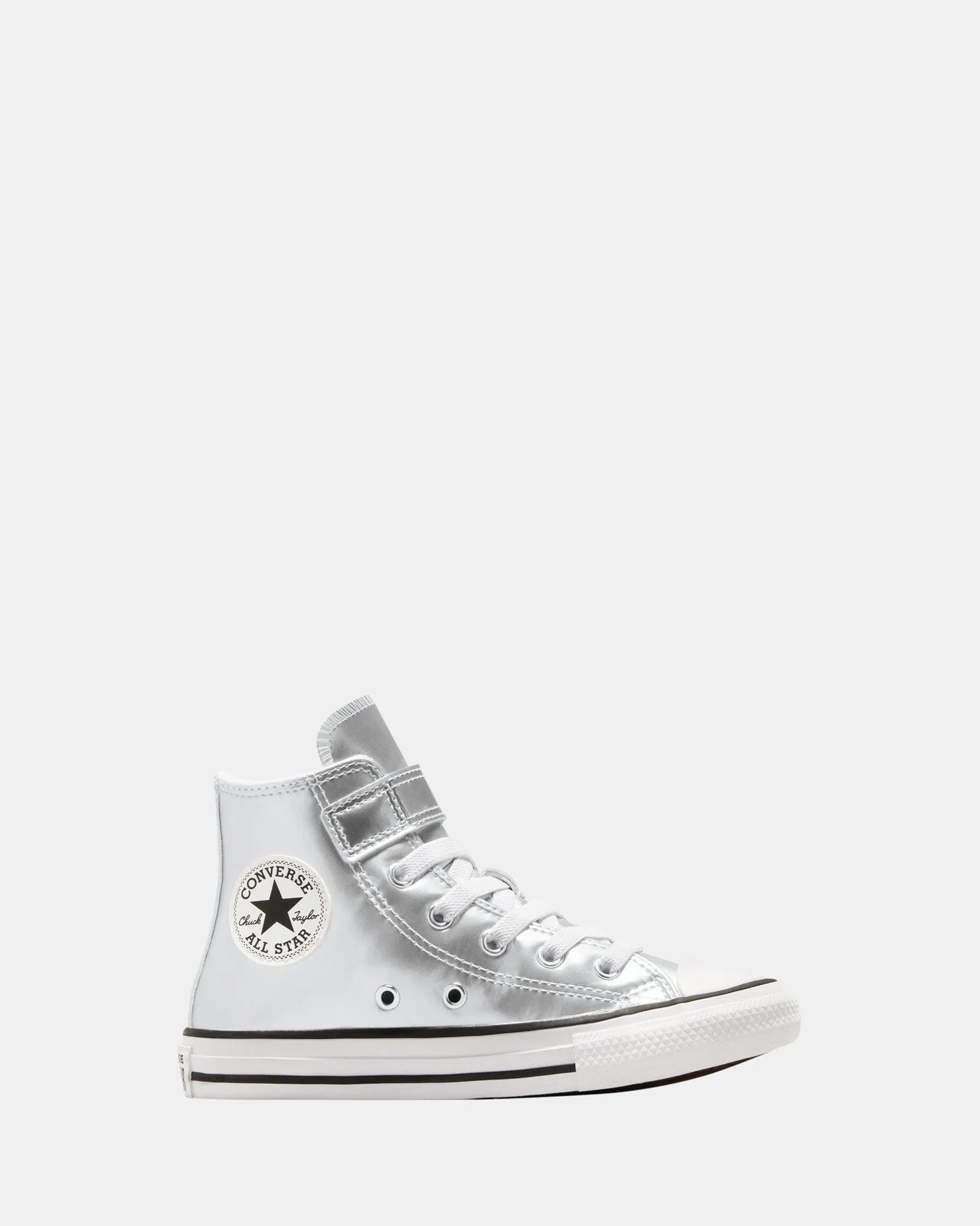 Ct As 1v Hi Top Silver Yth G Silver/White