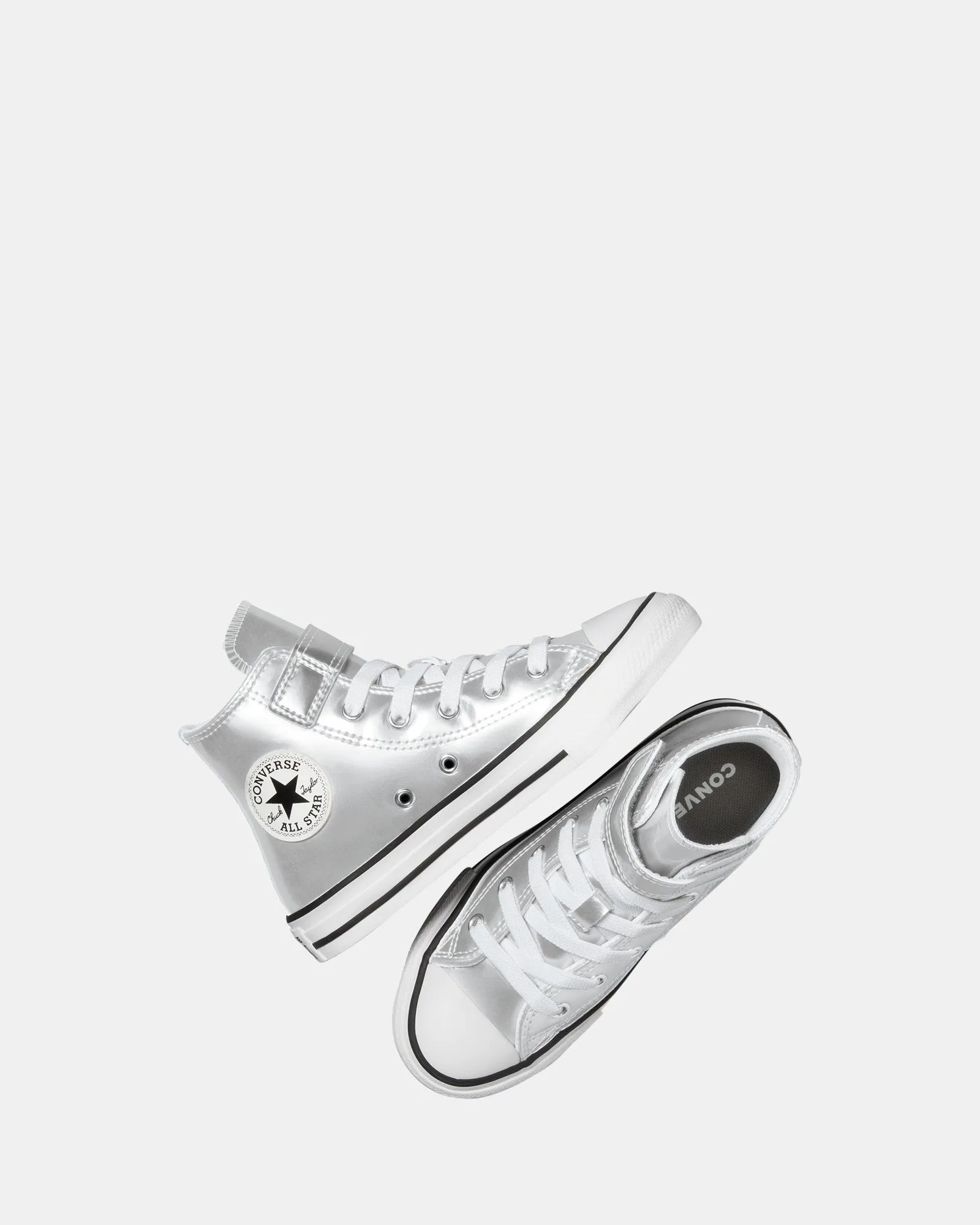 Ct As 1v Hi Top Silver Yth G Silver/White