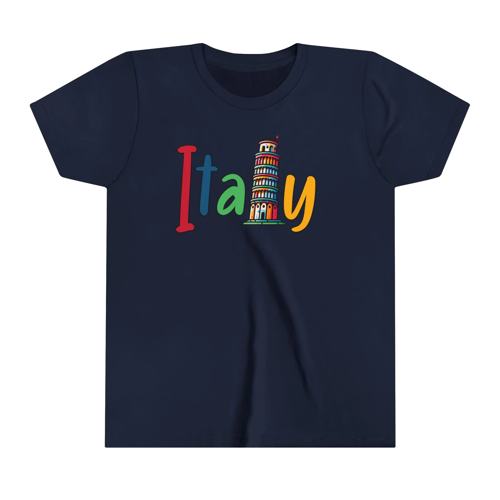 Cute Italy Trip shirt | Italy Vacation Shirt | World Traveler Italian Gift | Leaning Tower of Pisa | Super Soft Youth Jersey T-shirt