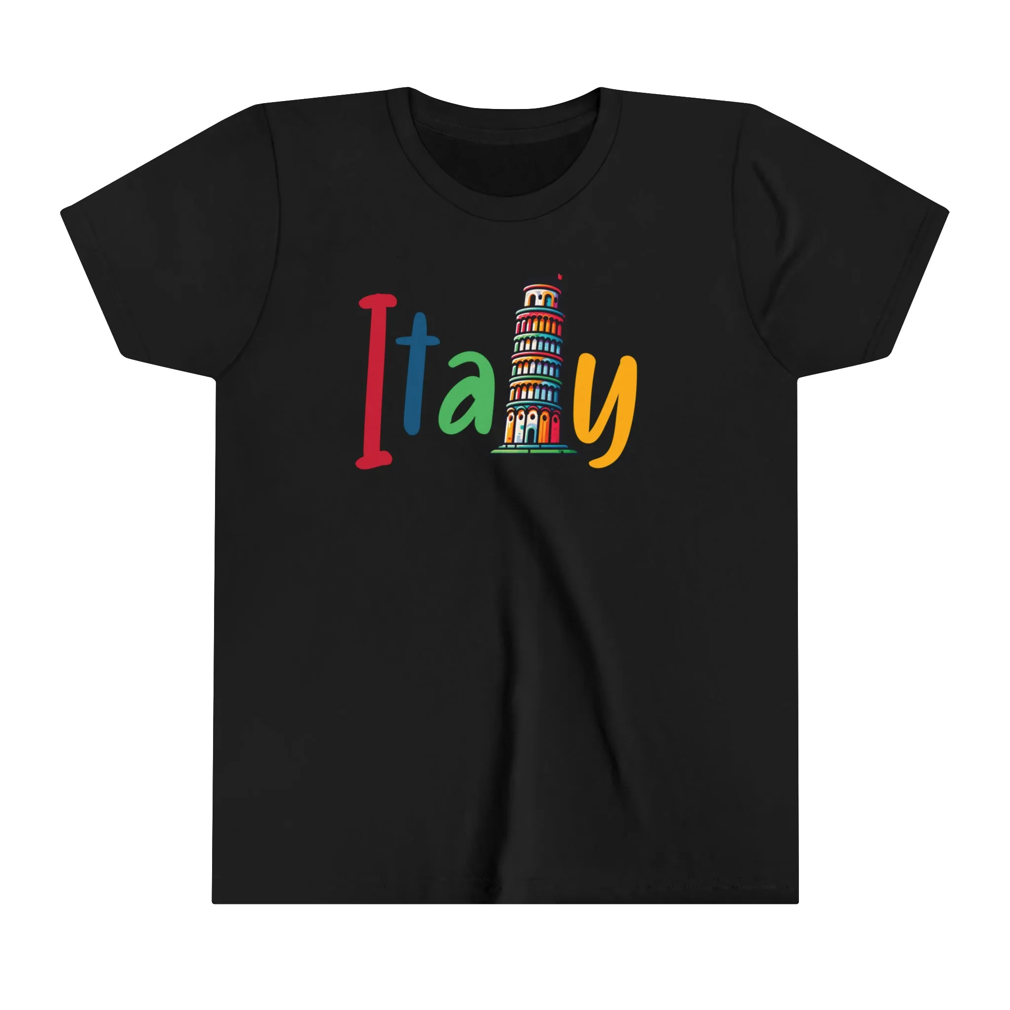 Cute Italy Trip shirt | Italy Vacation Shirt | World Traveler Italian Gift | Leaning Tower of Pisa | Super Soft Youth Jersey T-shirt
