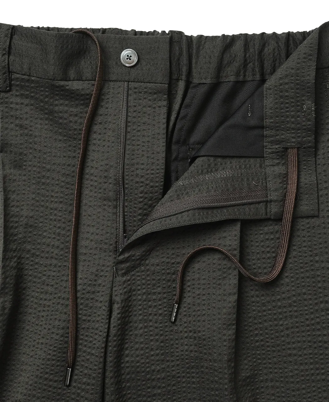 Drawcord Slacks Seersucker