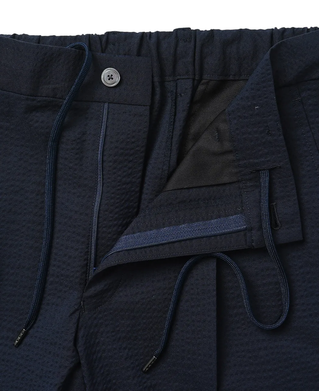 Drawcord Slacks Seersucker