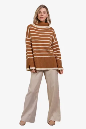 Eb & Ive - Katana Roll Neck Knit - Hazel