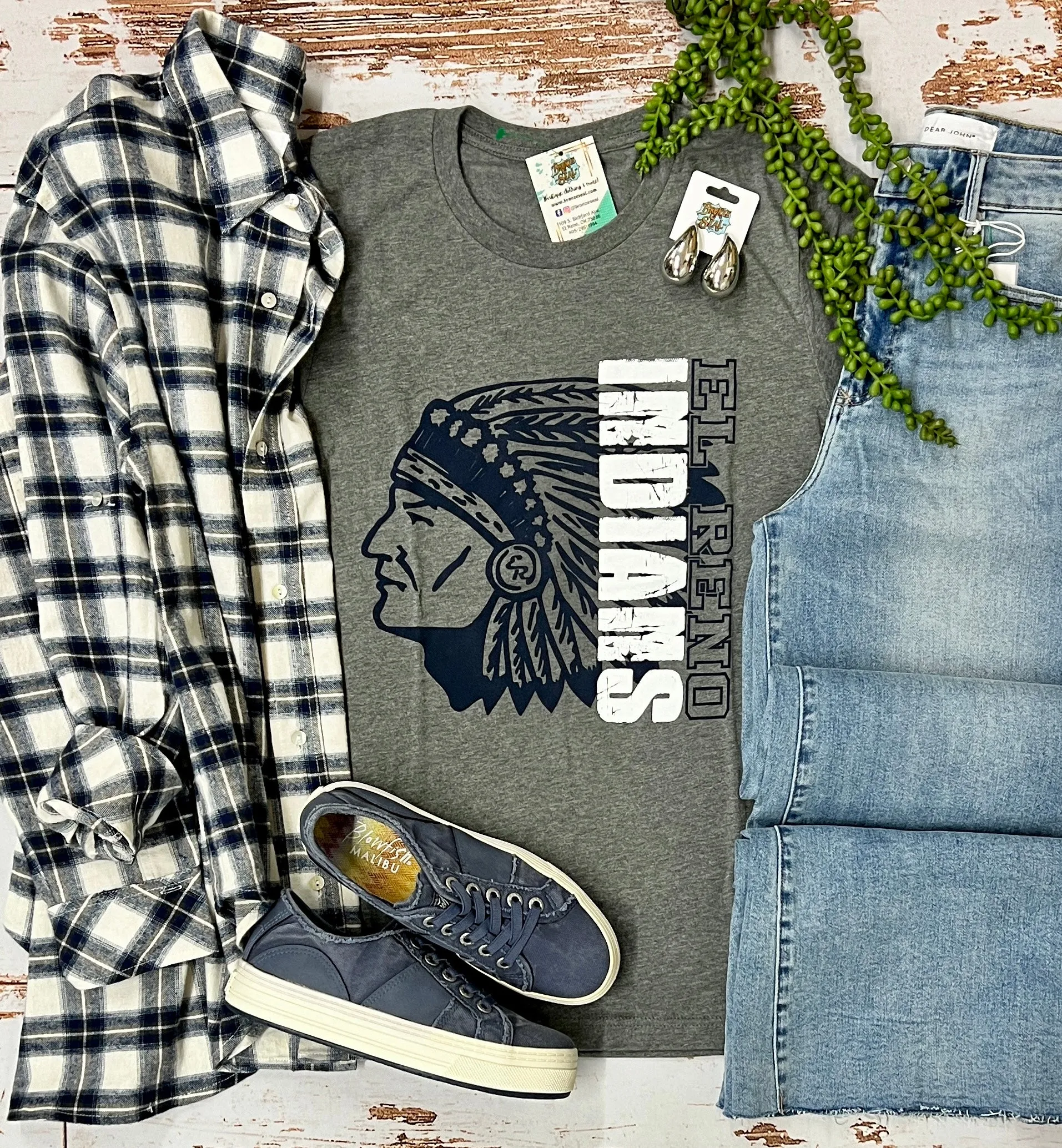 El Reno Indians Headdress Tee