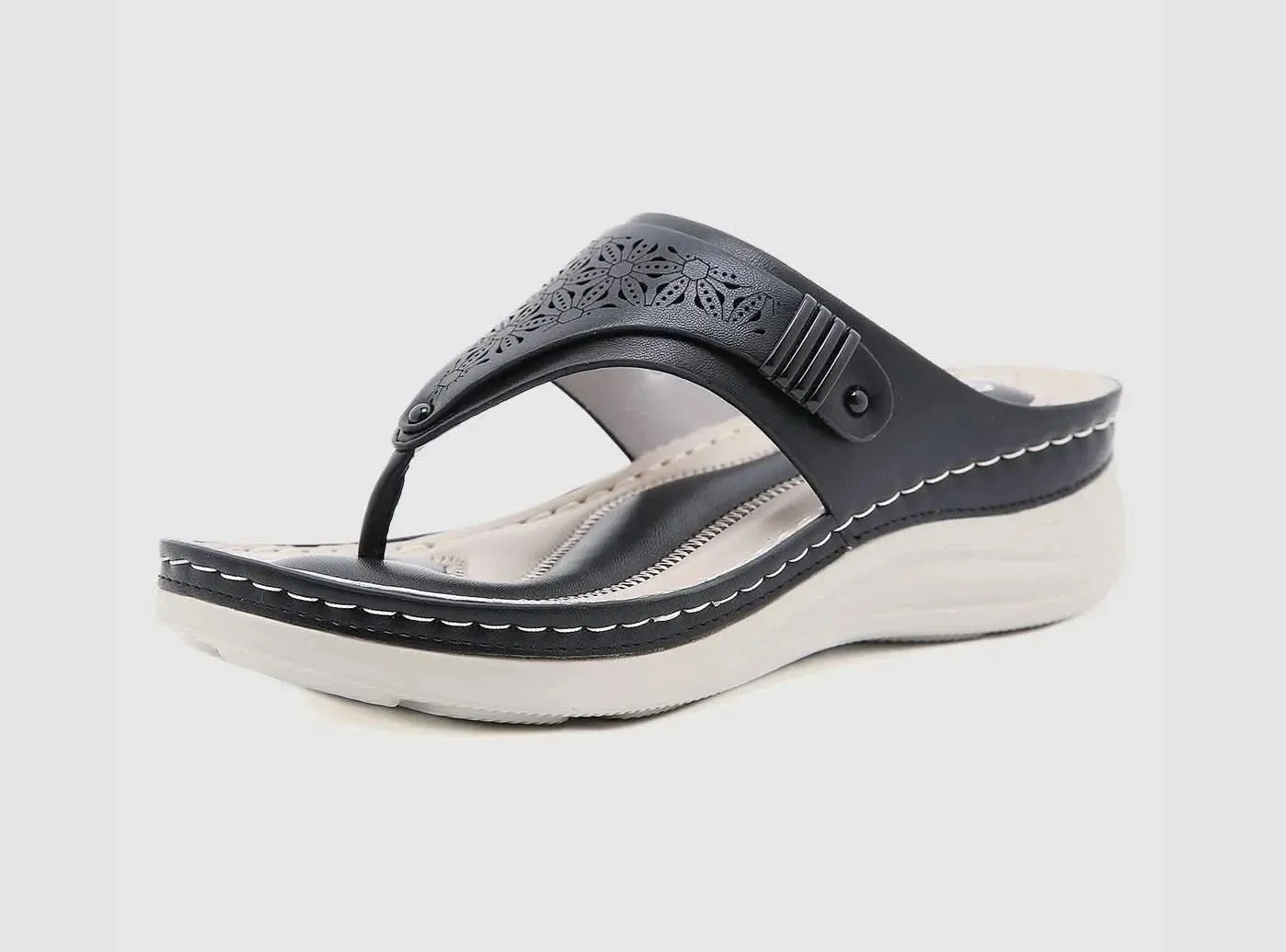 FitVille Women's Wedge Toe Sandals