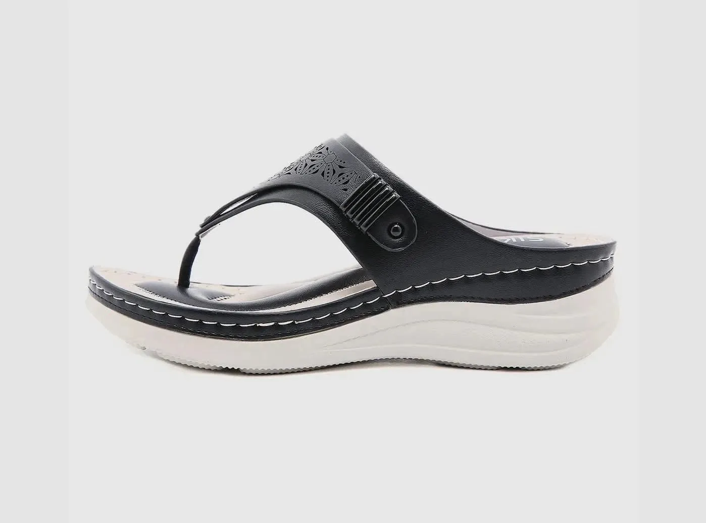 FitVille Women's Wedge Toe Sandals