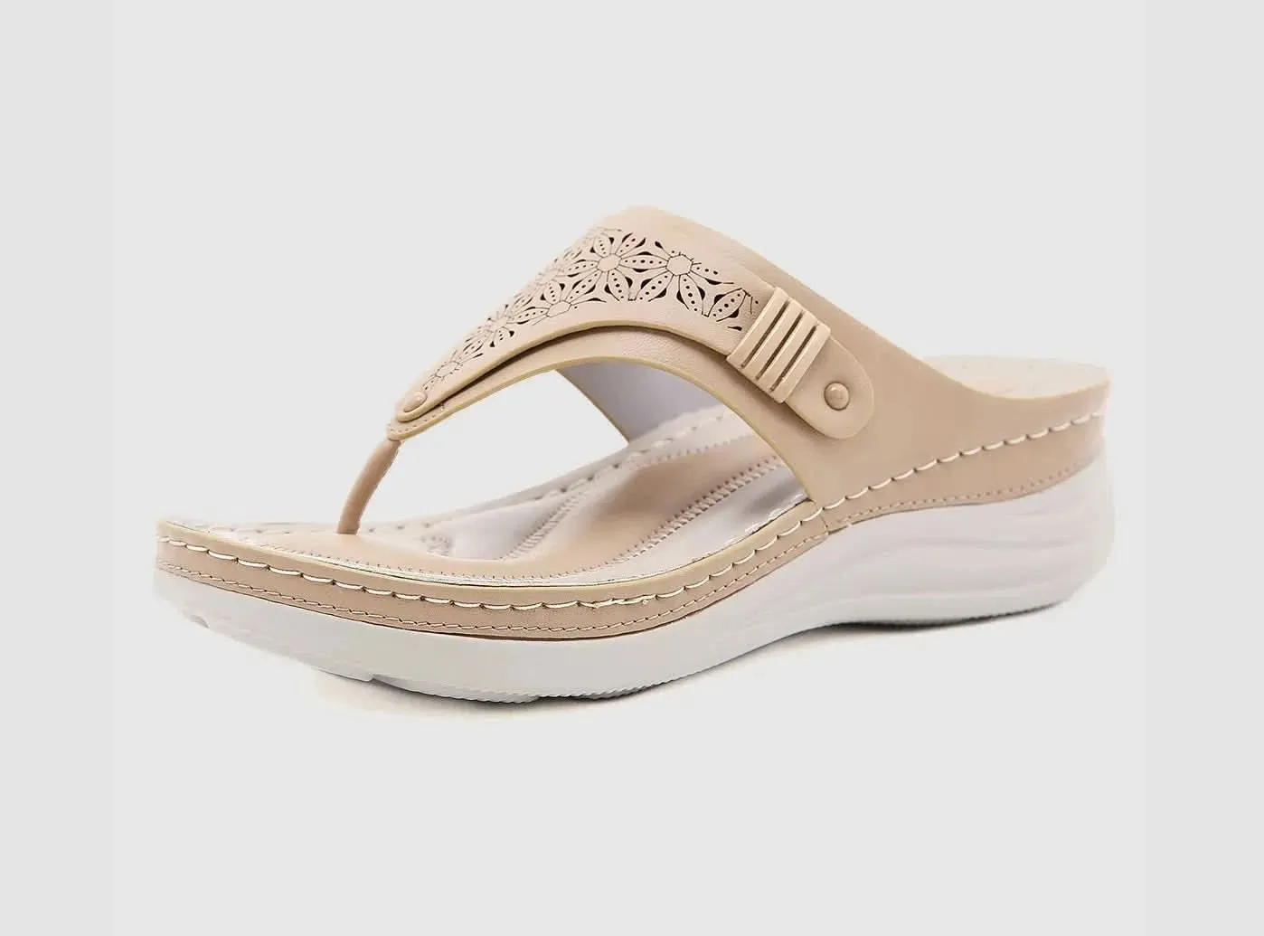 FitVille Women's Wedge Toe Sandals