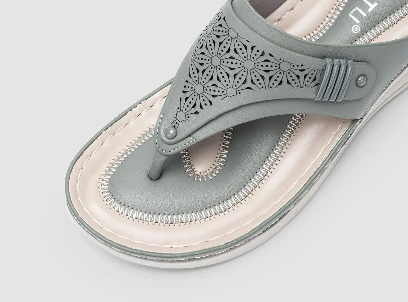 FitVille Women's Wedge Toe Sandals