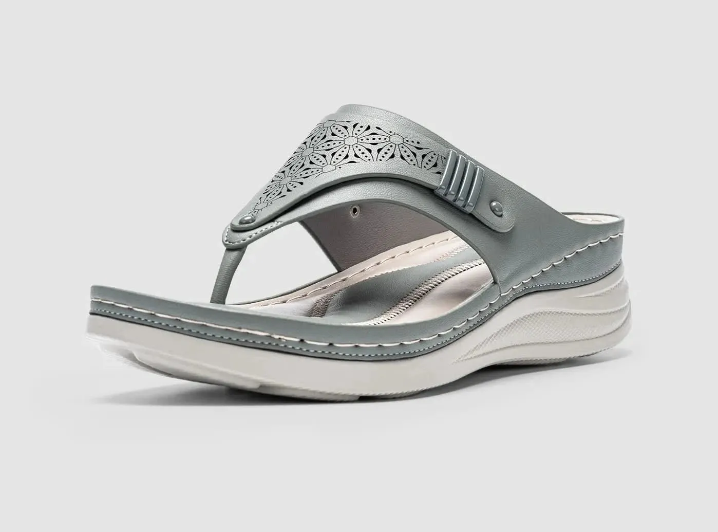 FitVille Women's Wedge Toe Sandals