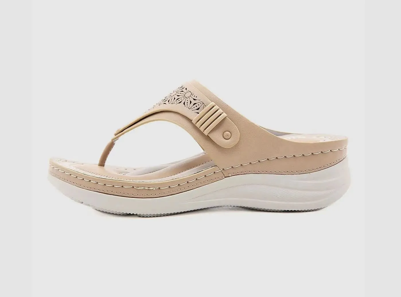FitVille Women's Wedge Toe Sandals