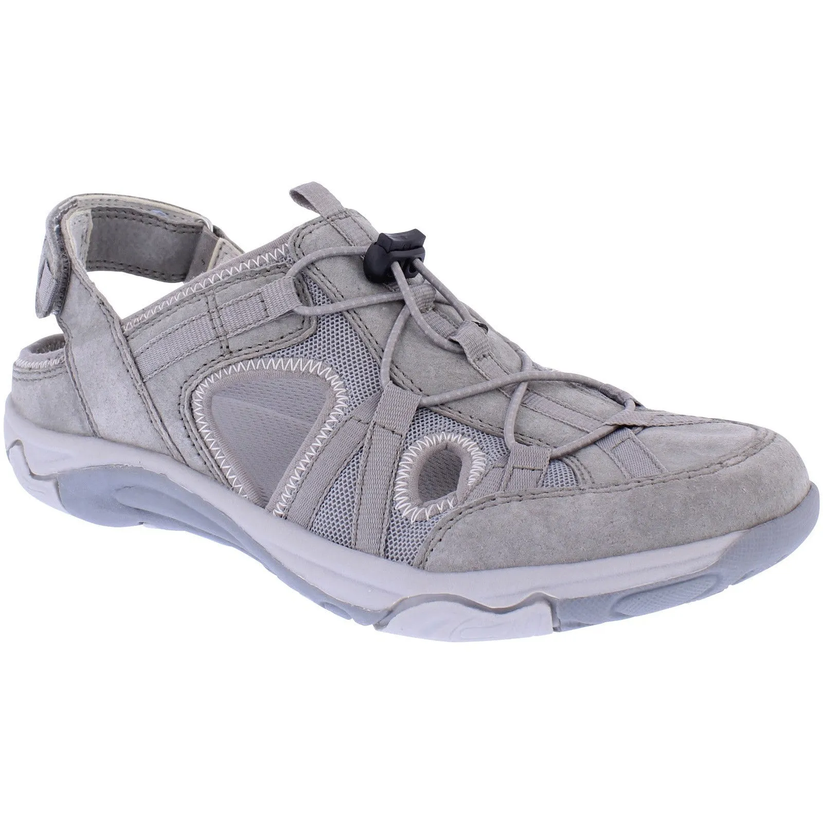 Free Spirit 41122 Bryn Ladies Smoke Leather Arch Support Touch Fastening Shoes