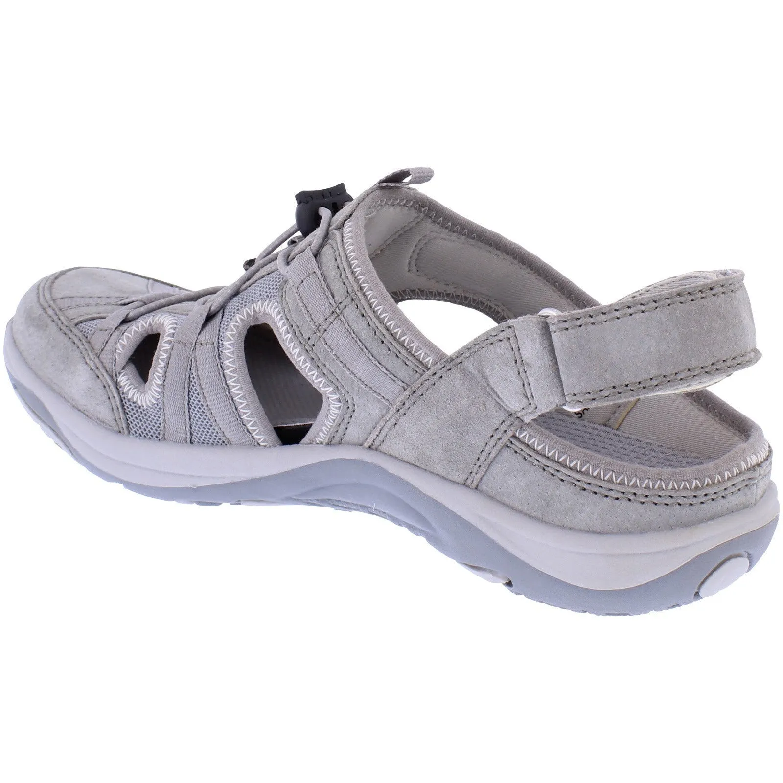 Free Spirit 41122 Bryn Ladies Smoke Leather Arch Support Touch Fastening Shoes