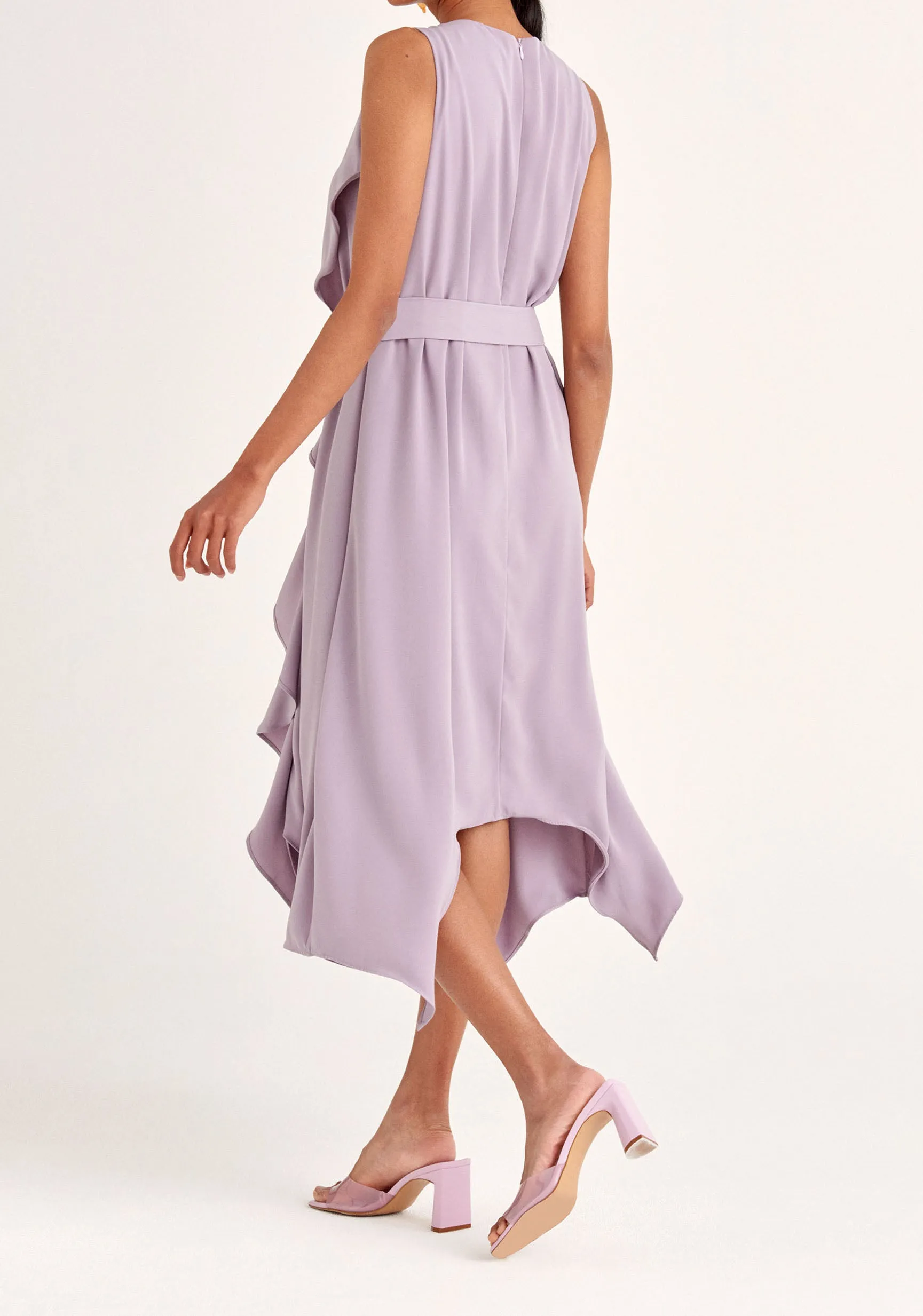 Frilled Belted Dress