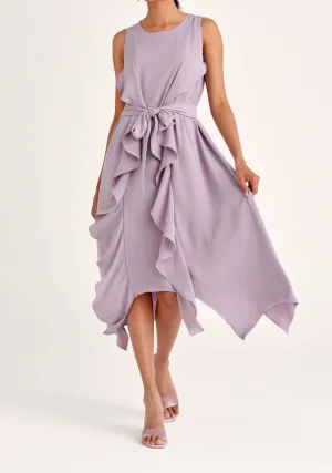 Frilled Belted Dress