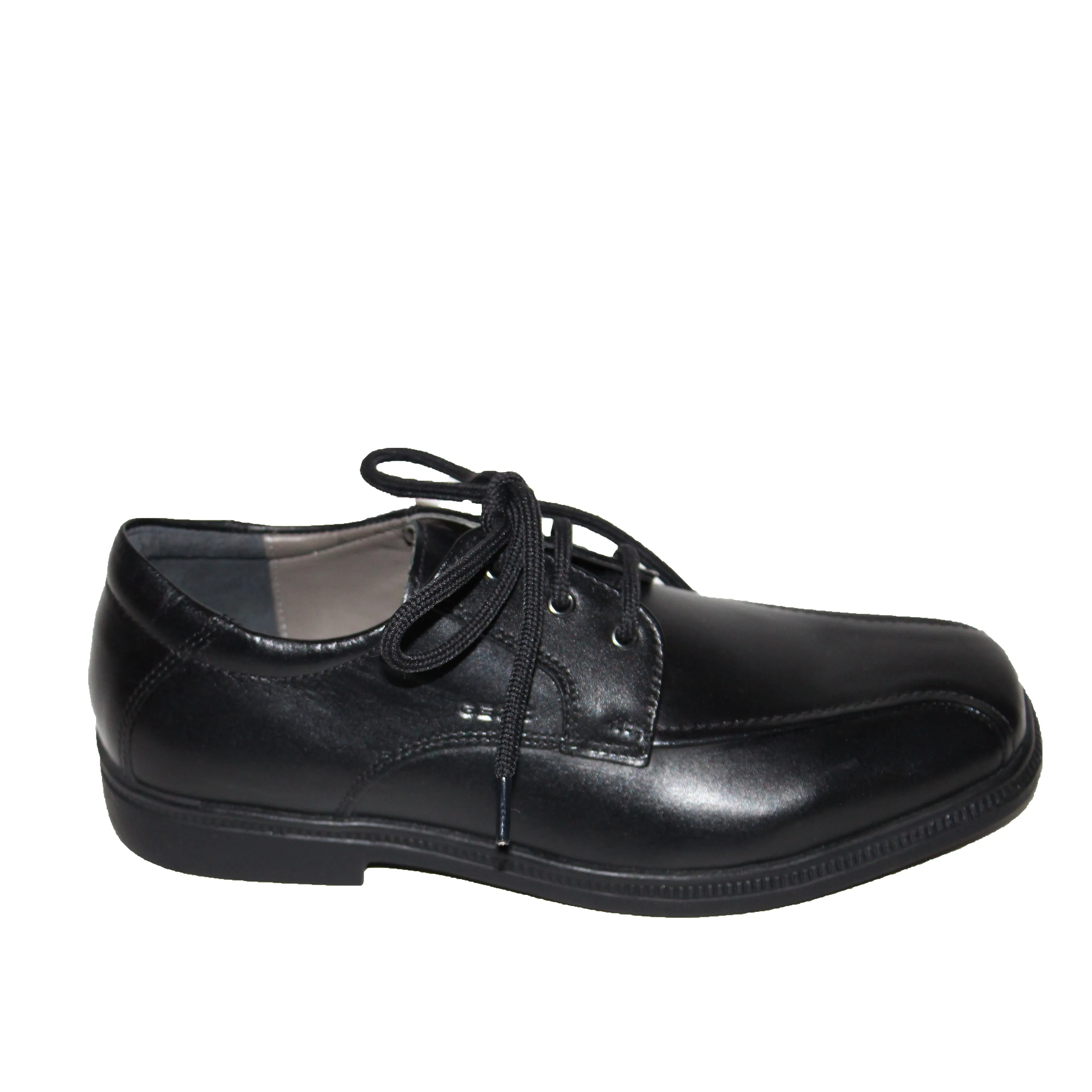 Geox Federico Black Lace Up Shoe (Stitch Detail)