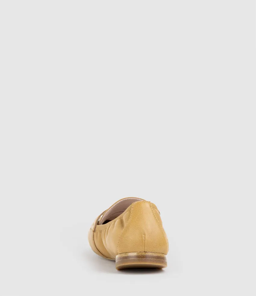 GULLIVER Almond Toe Moccasin in Camel