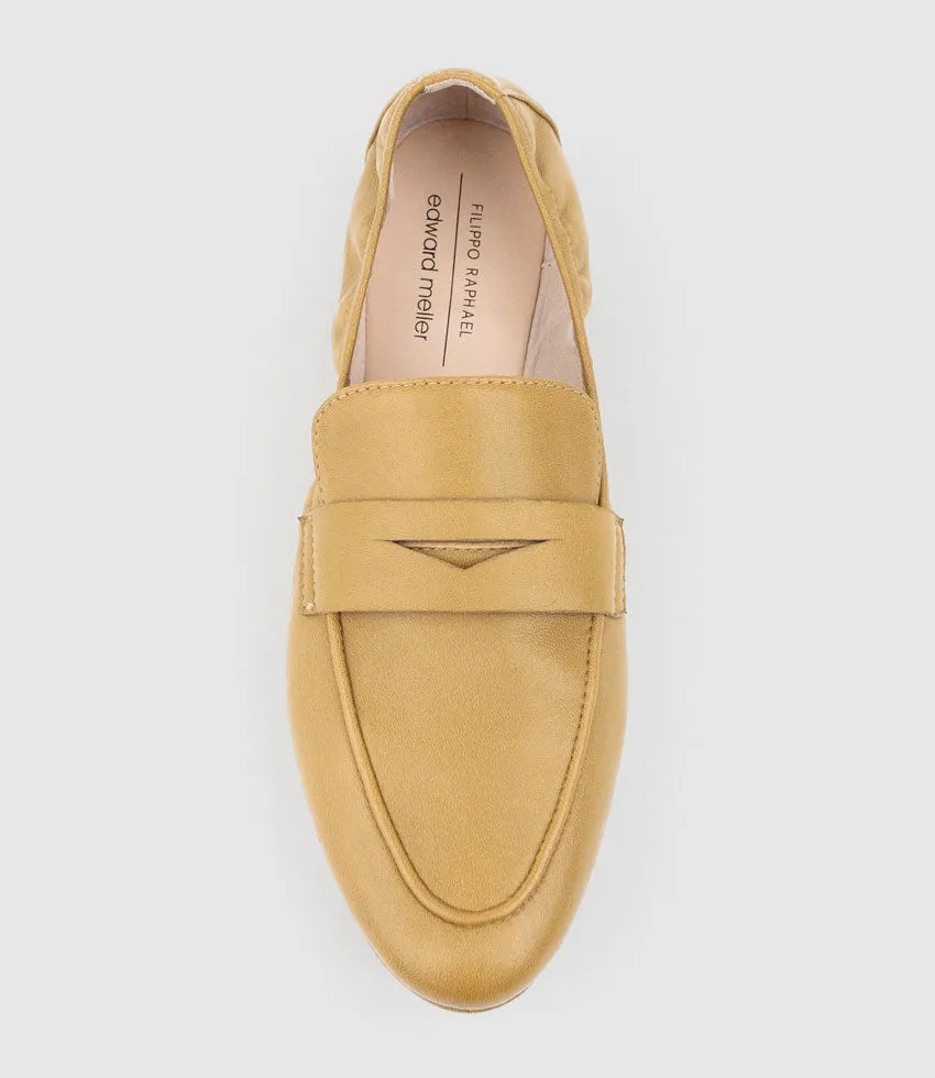 GULLIVER Almond Toe Moccasin in Camel