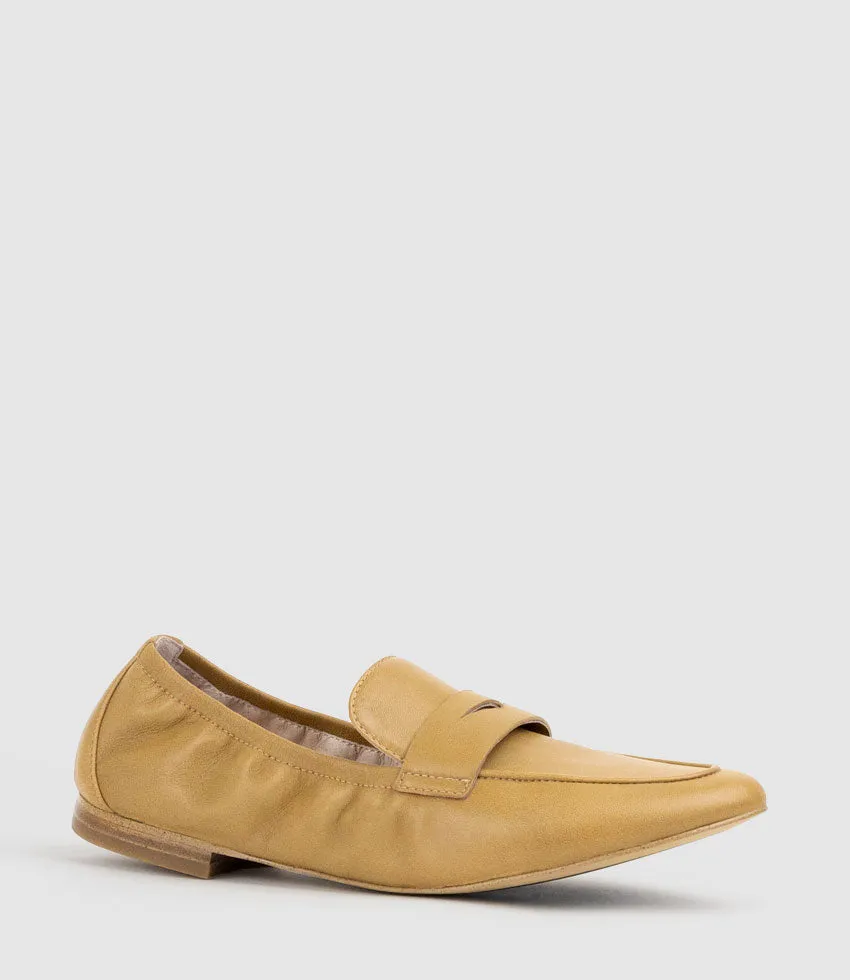 GULLIVER Almond Toe Moccasin in Camel