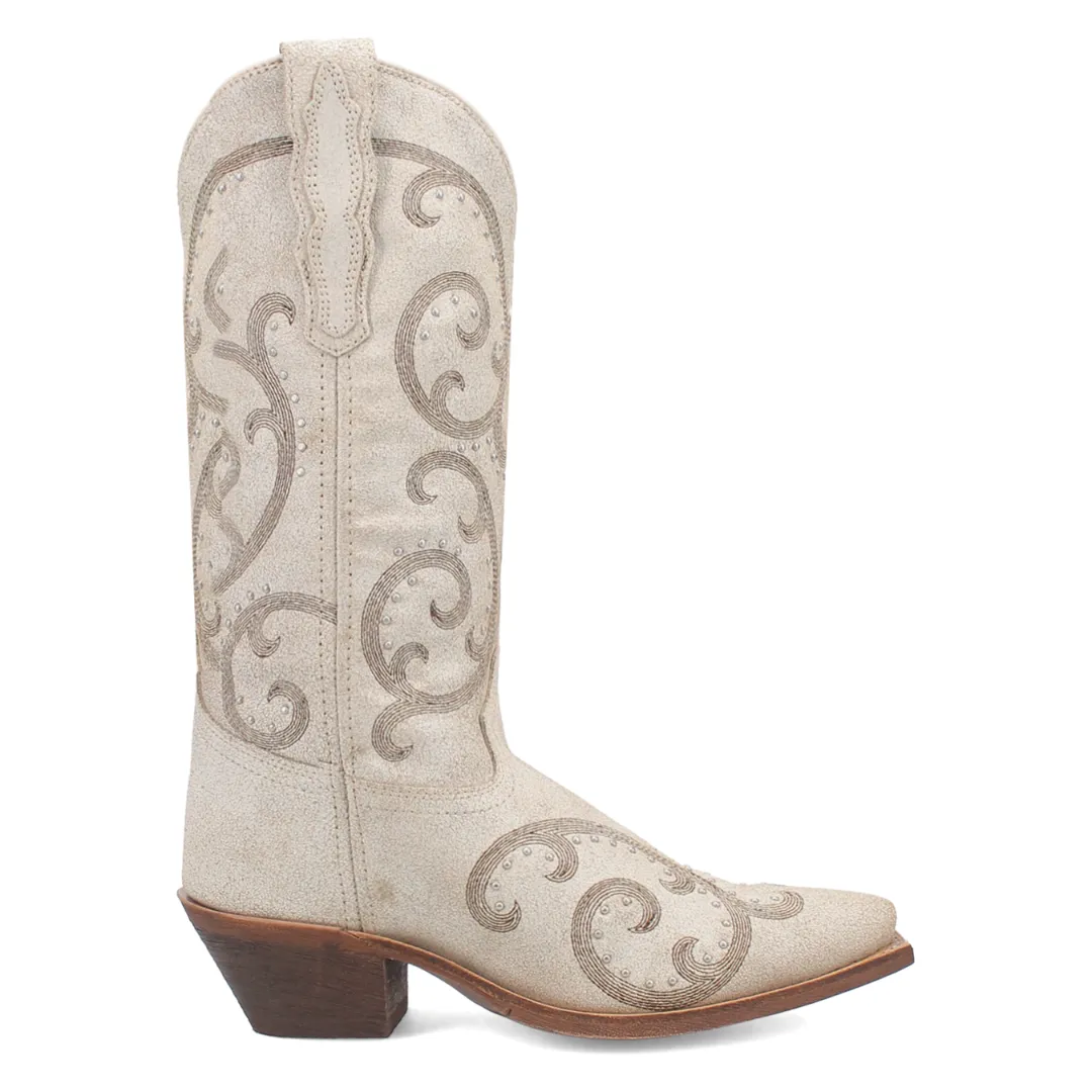 Haisley Leather Boot - Off White/Off White - 52201