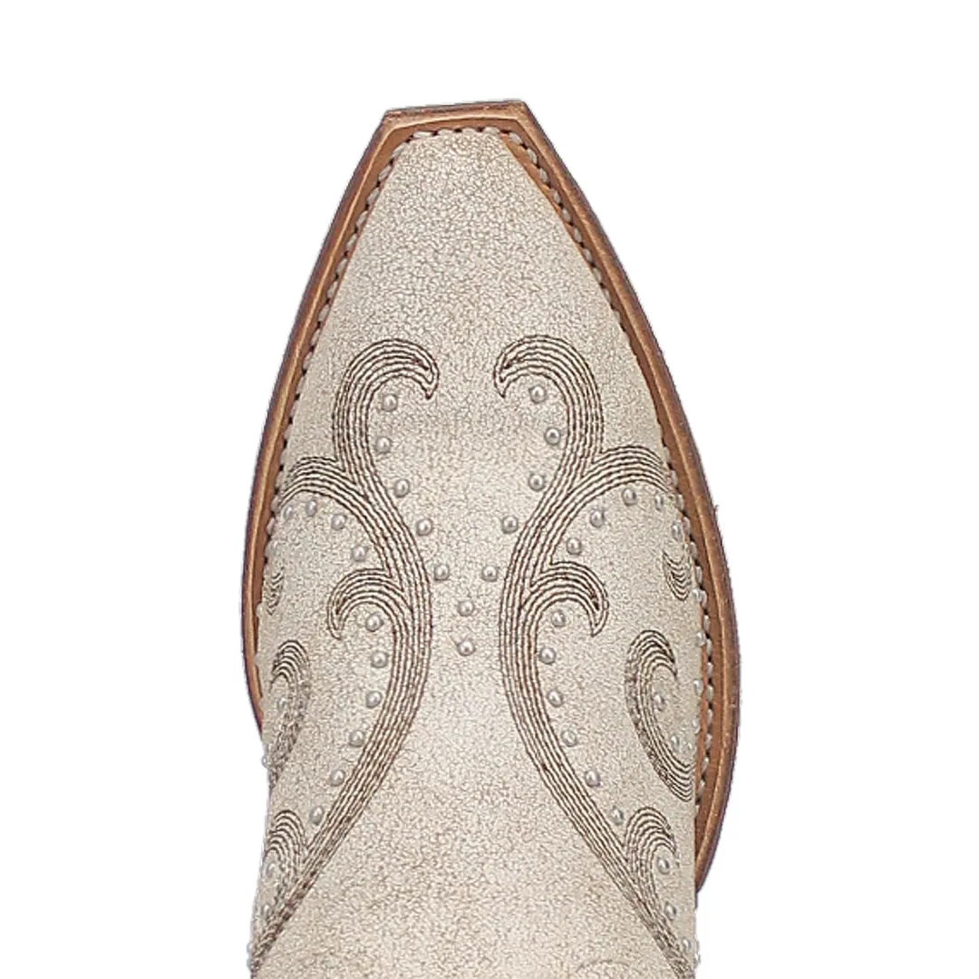 Haisley Leather Boot - Off White/Off White - 52201