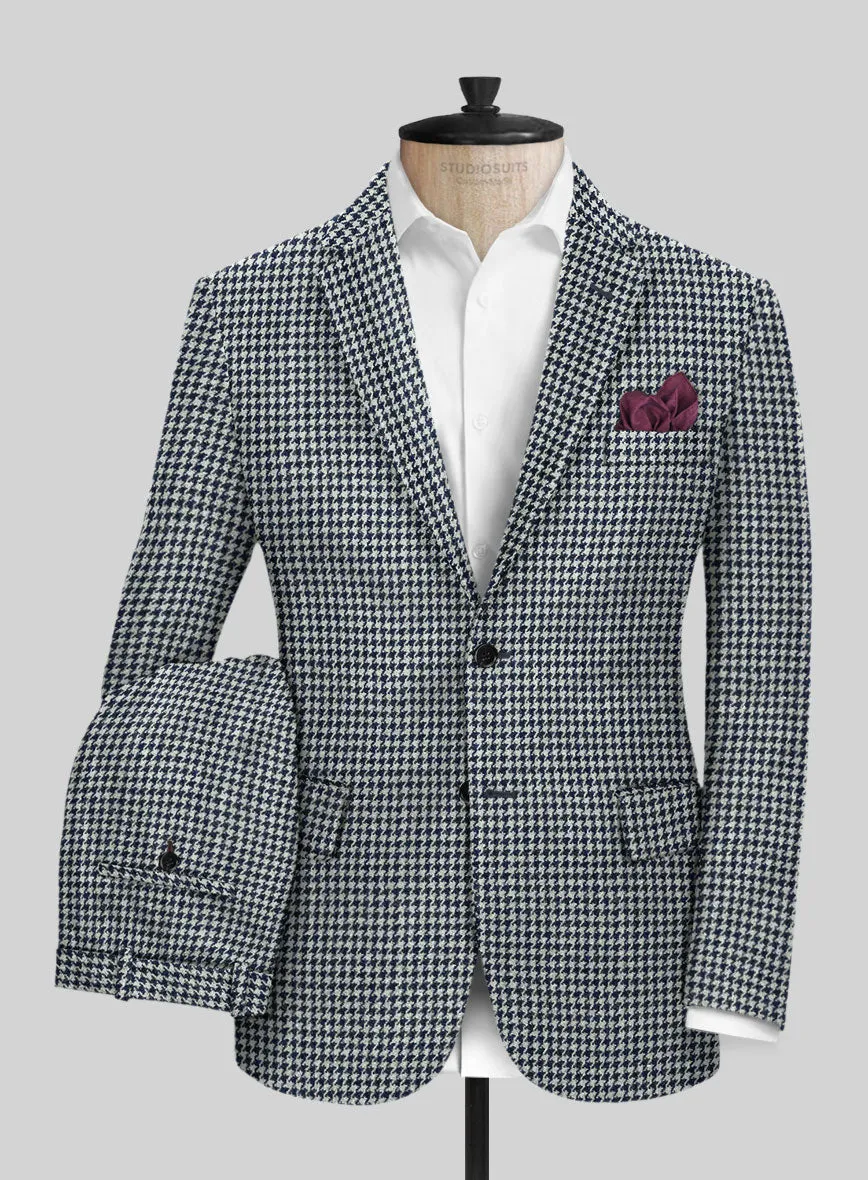 Harris Tweed Houndstooth Indi Blue Suit