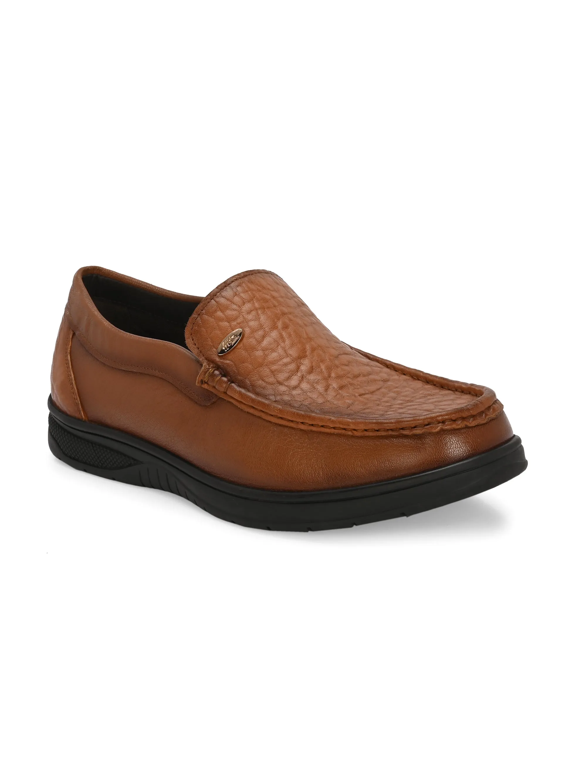 HITZ4551-Men's Tan Leather Formal Shoes